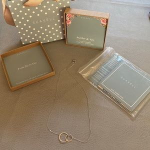 Suavell Silver Mother Son Necklace